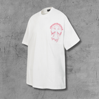 Pink & White Embroidered Cross White T-Shirt™