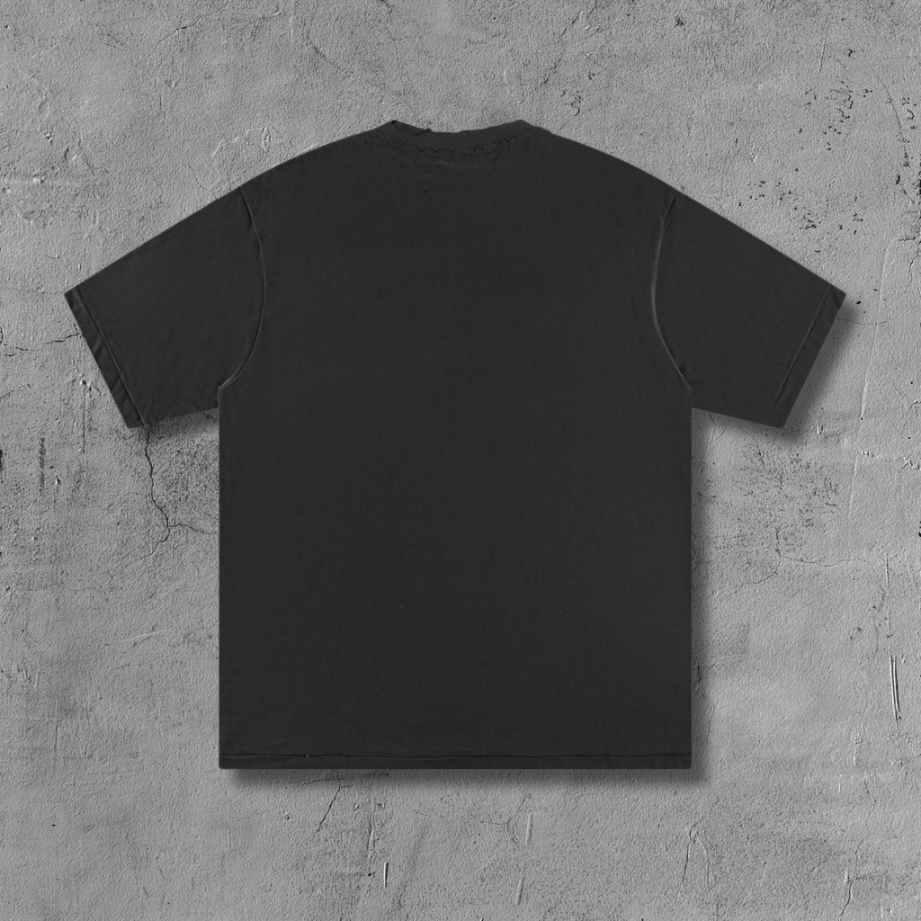 ER* Distressed Pocket Black T-Shirt™*