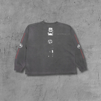 ER* Sleeve Print Washed Black Long Sleeve Shirt™