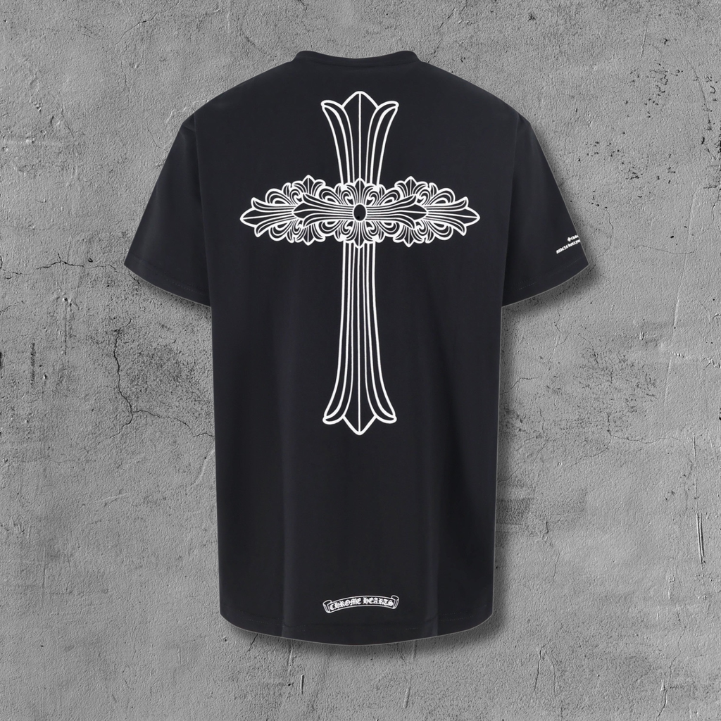 Large Ornate Cross Black T-Shirt™