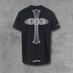 Large Ornate Cross Black T-Shirt™