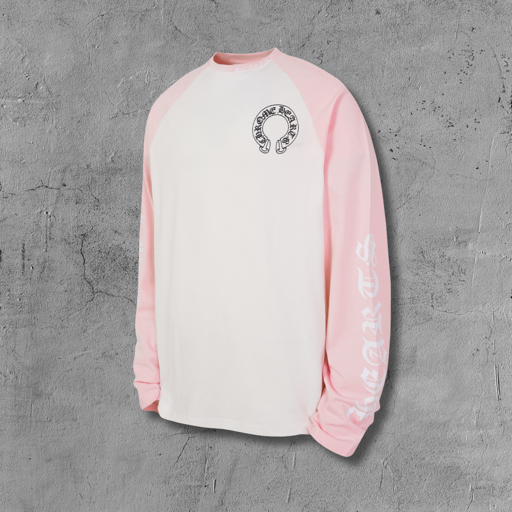 Typography Logo Pink & White Long Sleeve™