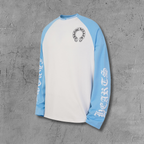 Typography Logo Light Blue & White Long Sleeve™