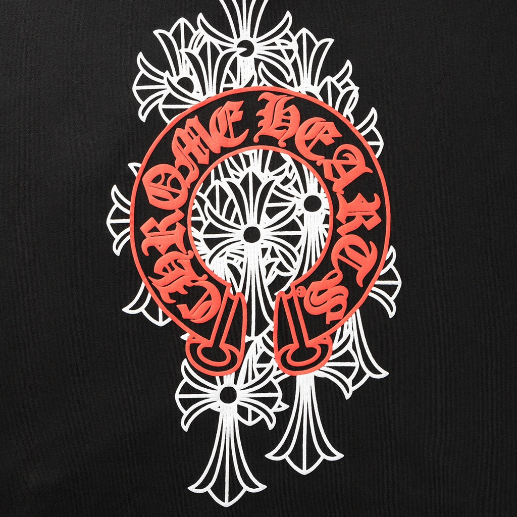 Red Horse Shoe Logo Black Full Zip Hoodie™