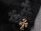 Black & Leopard Cross Patch Black Carpenter Pants™