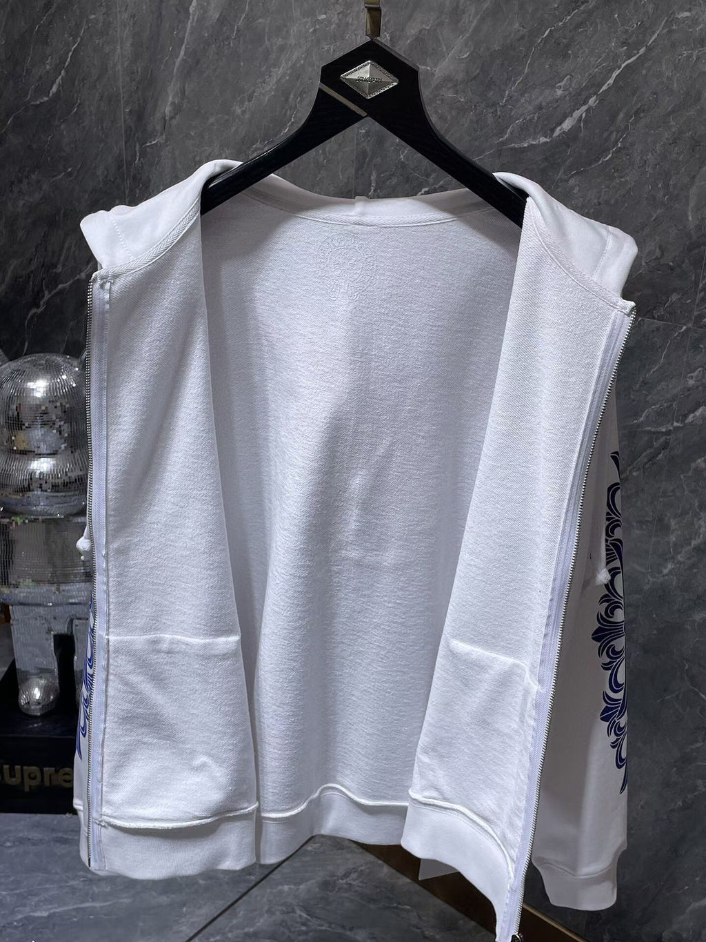 R-ing Stones Hoodie White Blue™