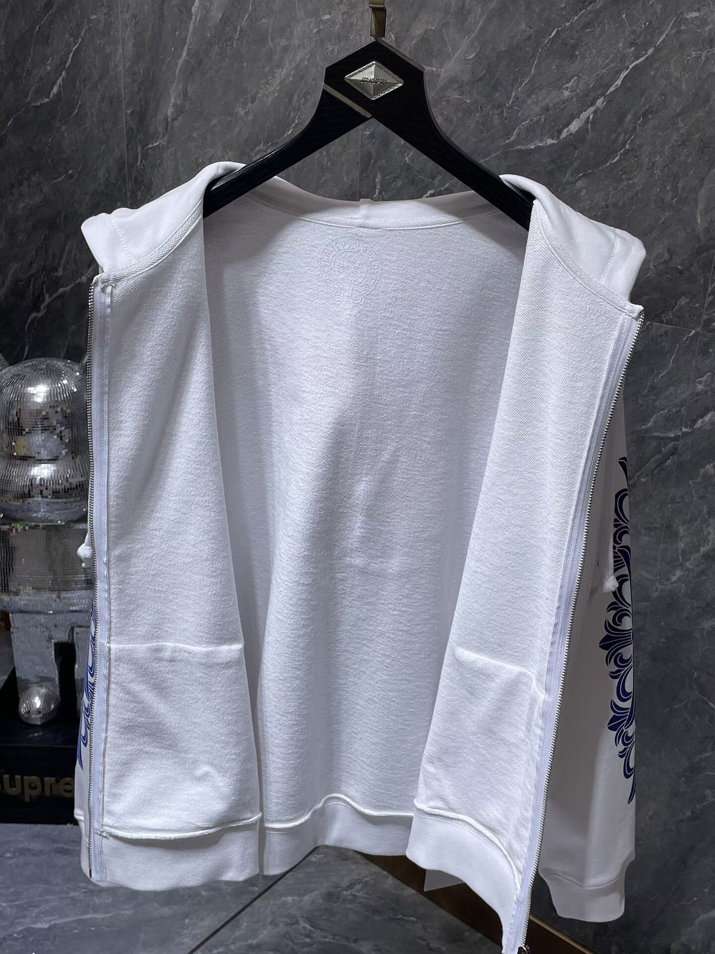 R-ing Stones Hoodie White Blue™