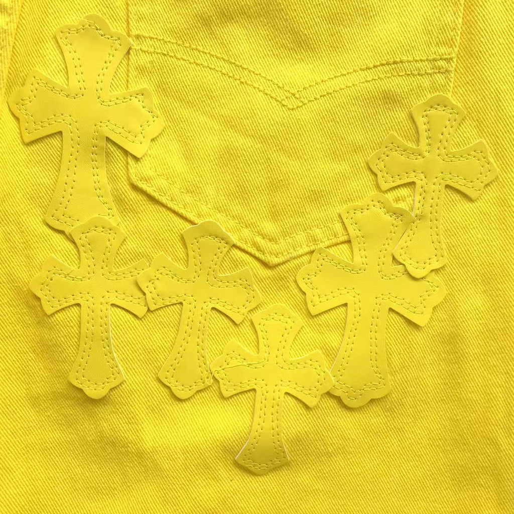 Yellow Cross Patch Yellow Denim Jeans™