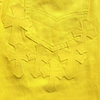 Yellow Cross Patch Yellow Denim Jeans™