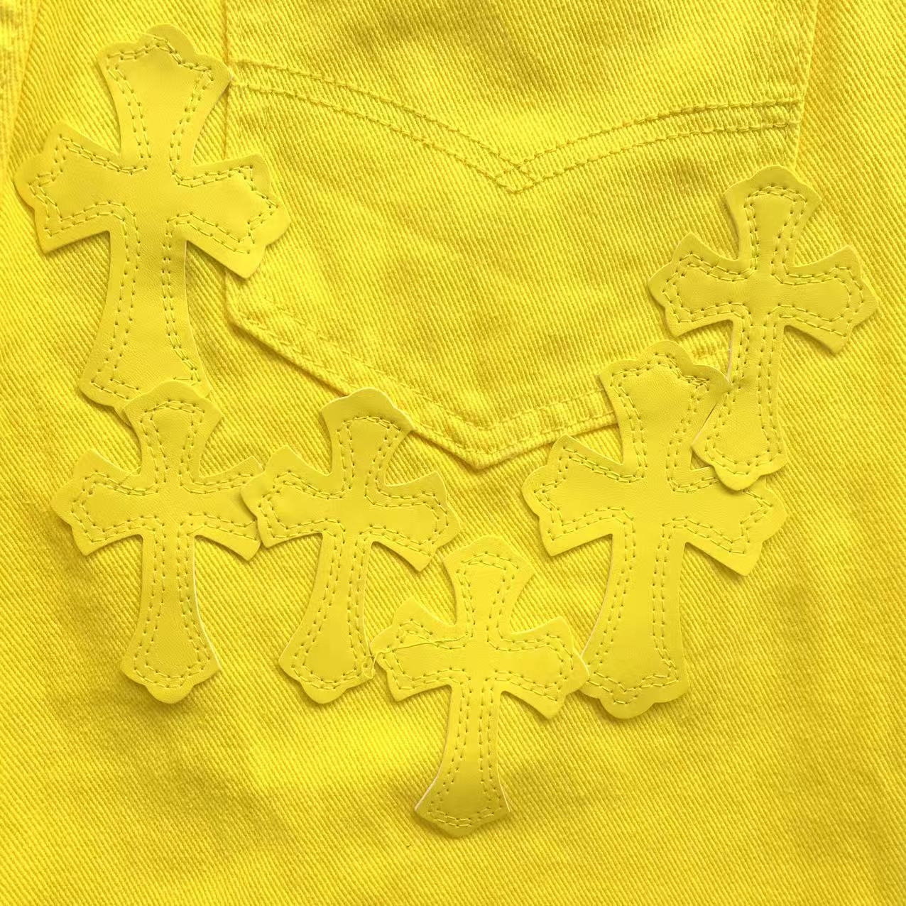Yellow Cross Patch Yellow Denim Jeans™