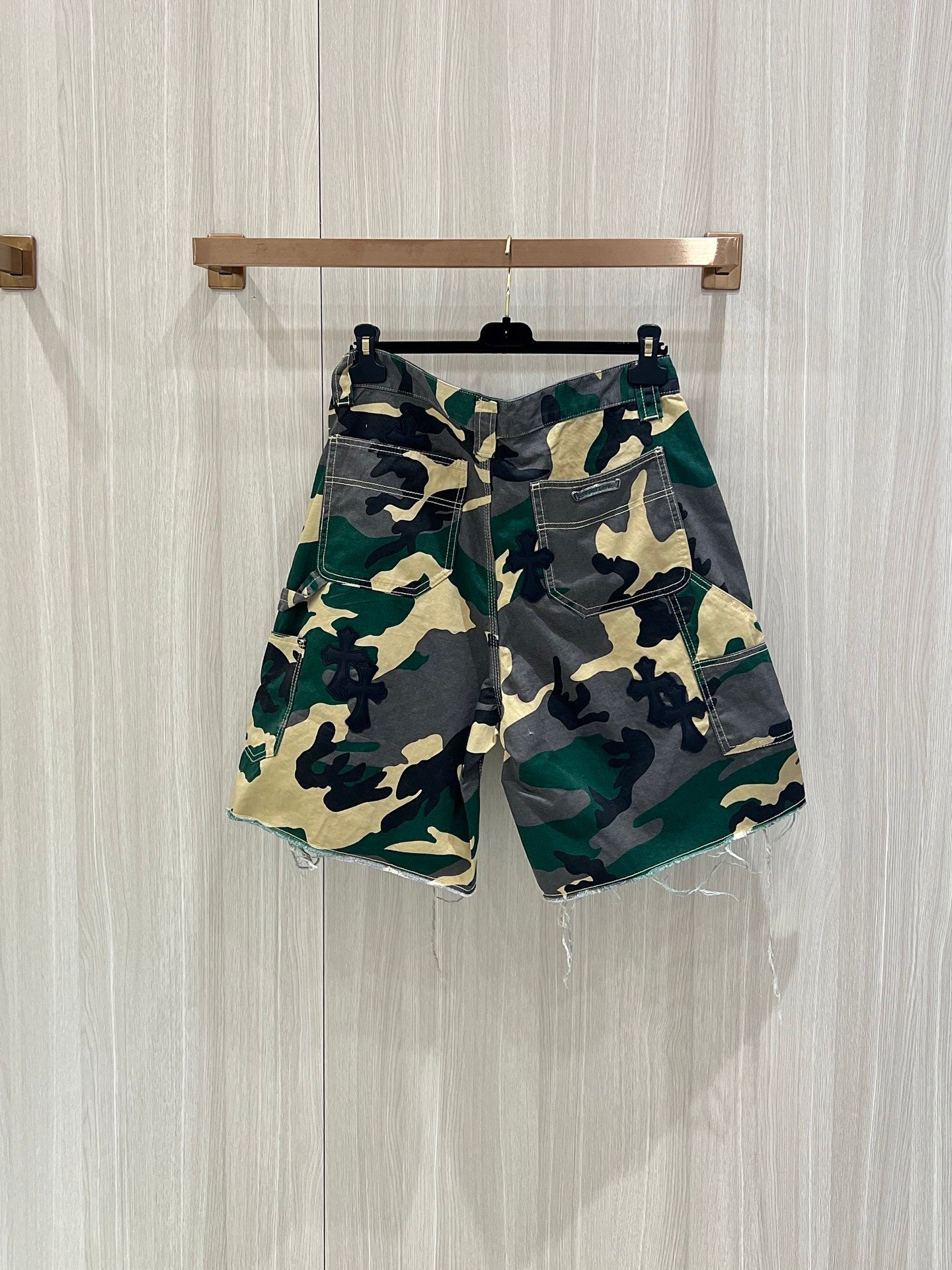 Black Cross Patch S*X Camo Shorts™