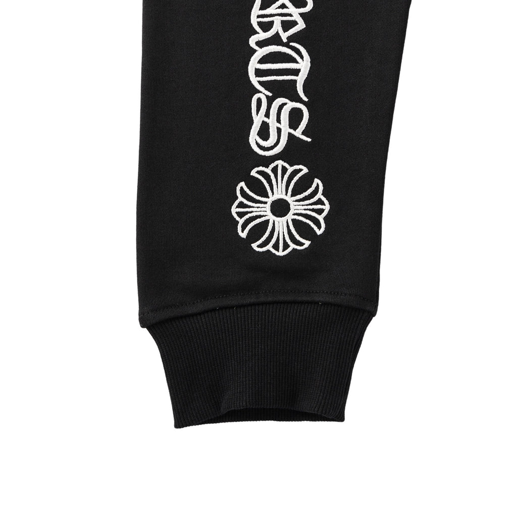 Typography Logo Black Full Zip Hoodie™