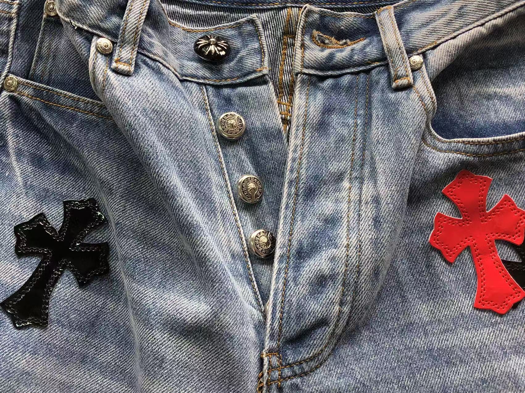 Mixed Cross Patch Denim Jeans™