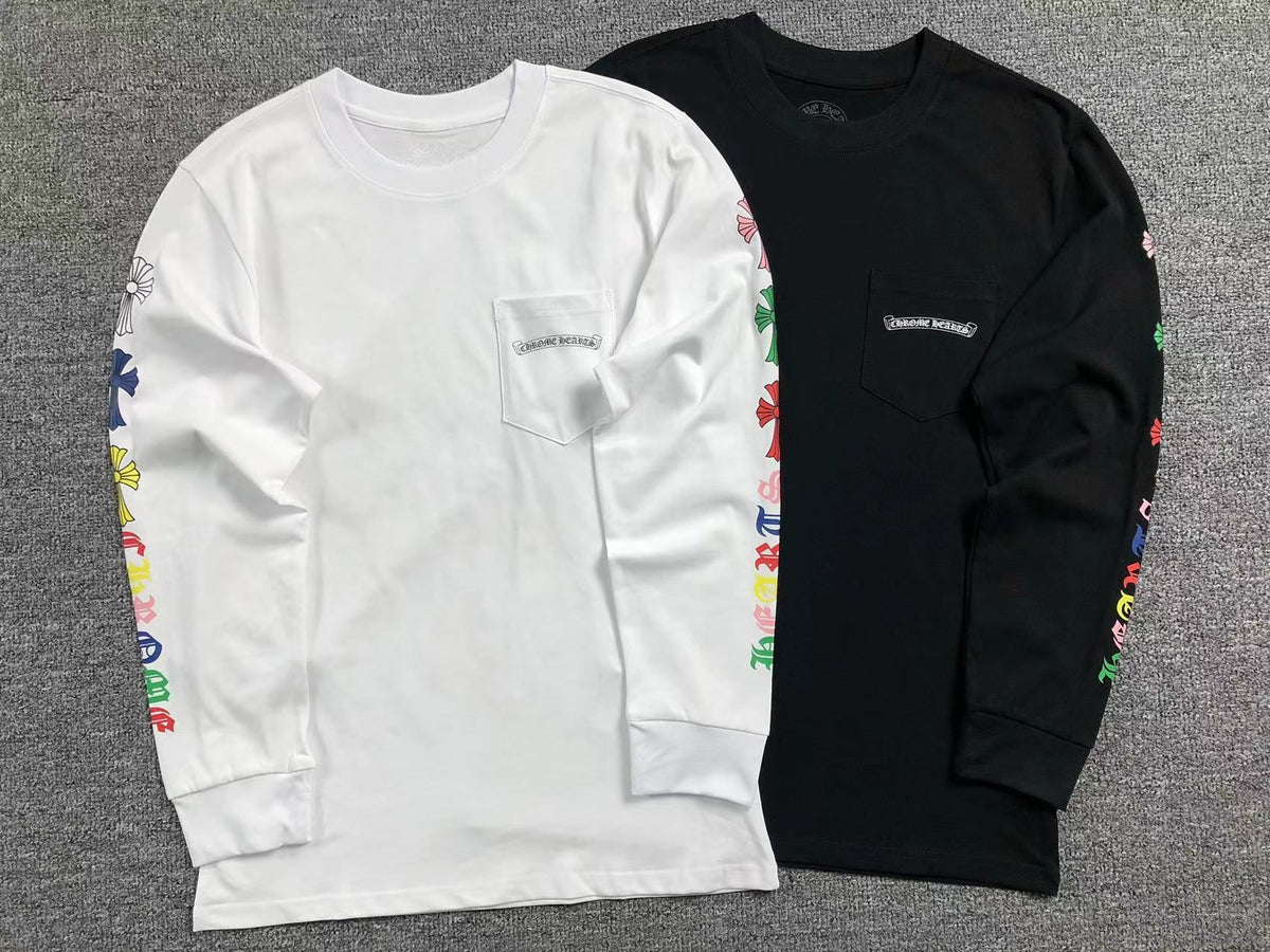 Multicolor Crosses White/Black Long Sleeve™