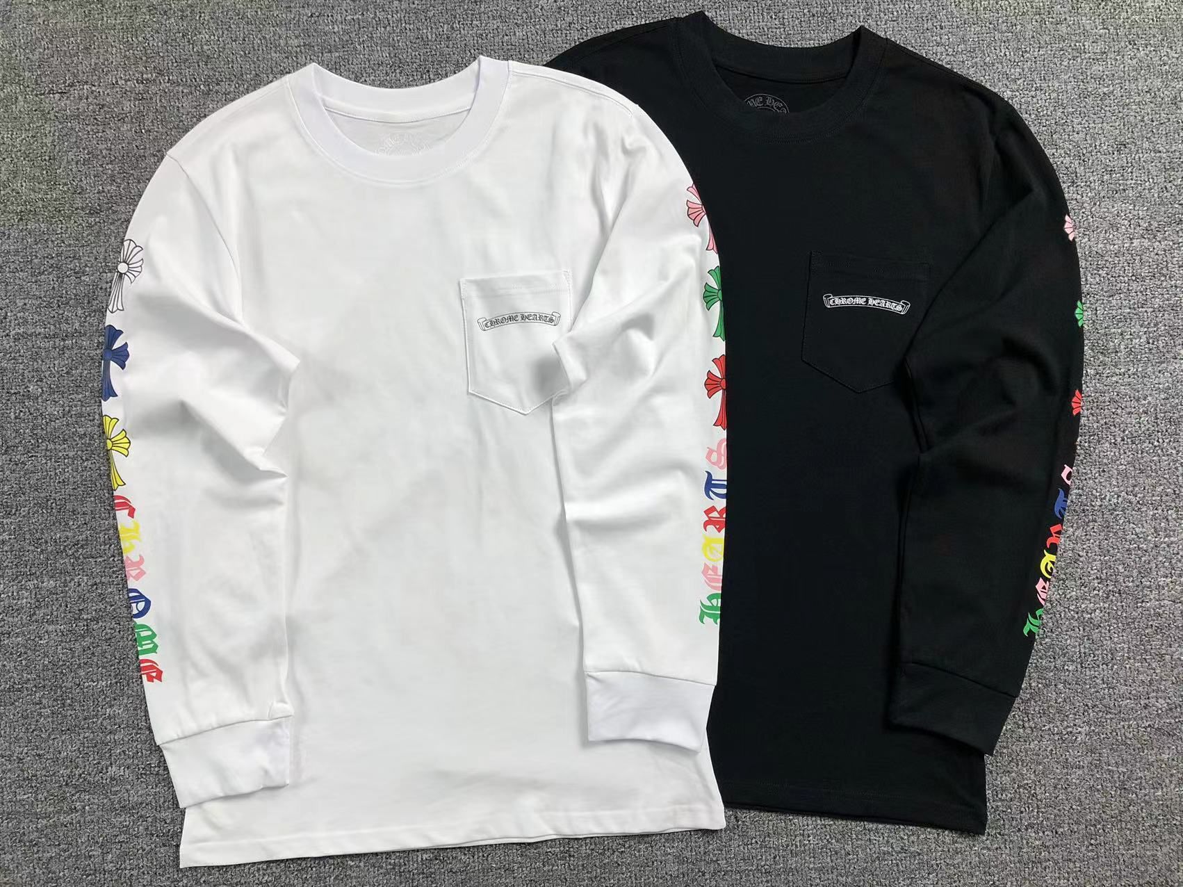 Multicolor Crosses White/Black Long Sleeve™