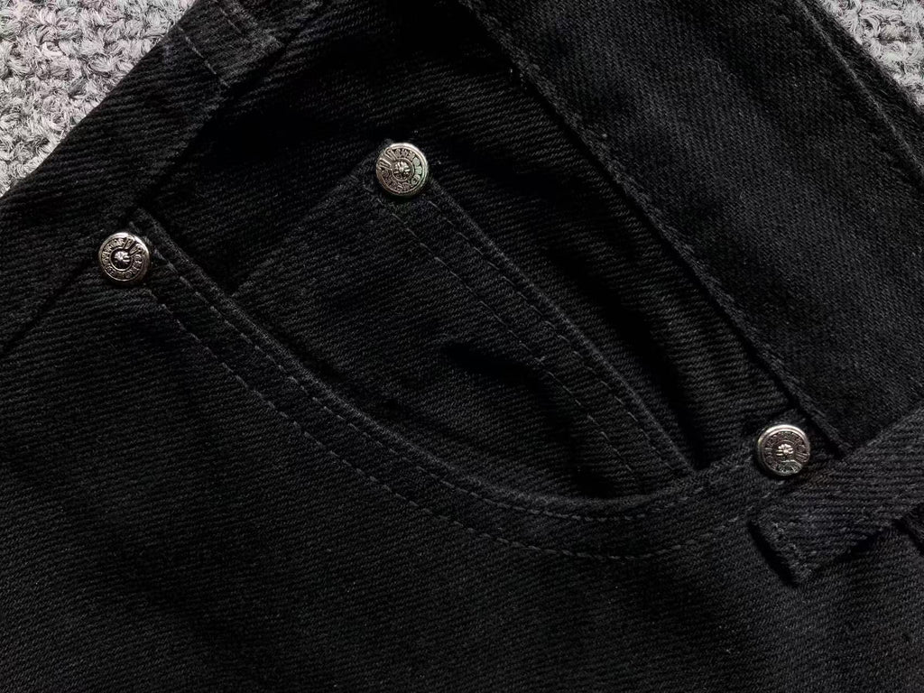 Purple & Leopard Cross Patch Black Jeans™