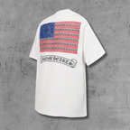 USA Flag Graphic White T-Shirt™