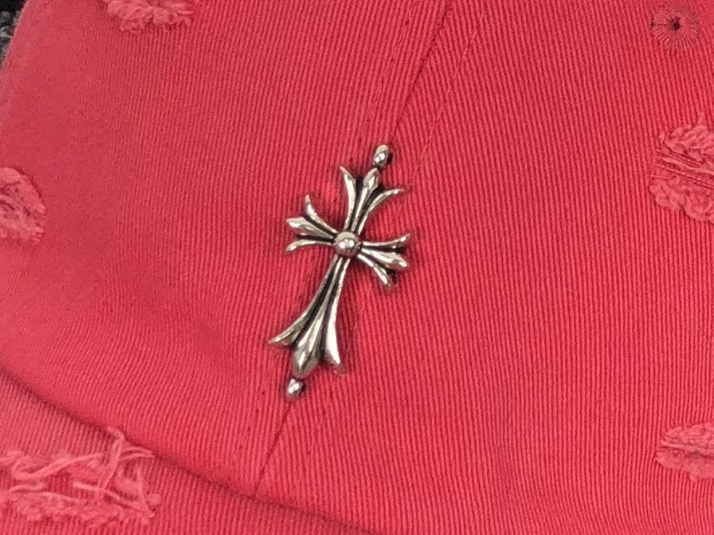 Metallic Cross Torn Fabric Baseball Cap™