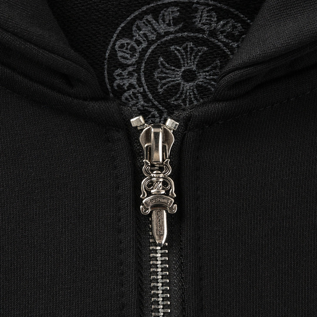 Horseshoe Logo Black Full Zip Hoodie™