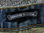 Washed Frayed Cross Patch Jeans™