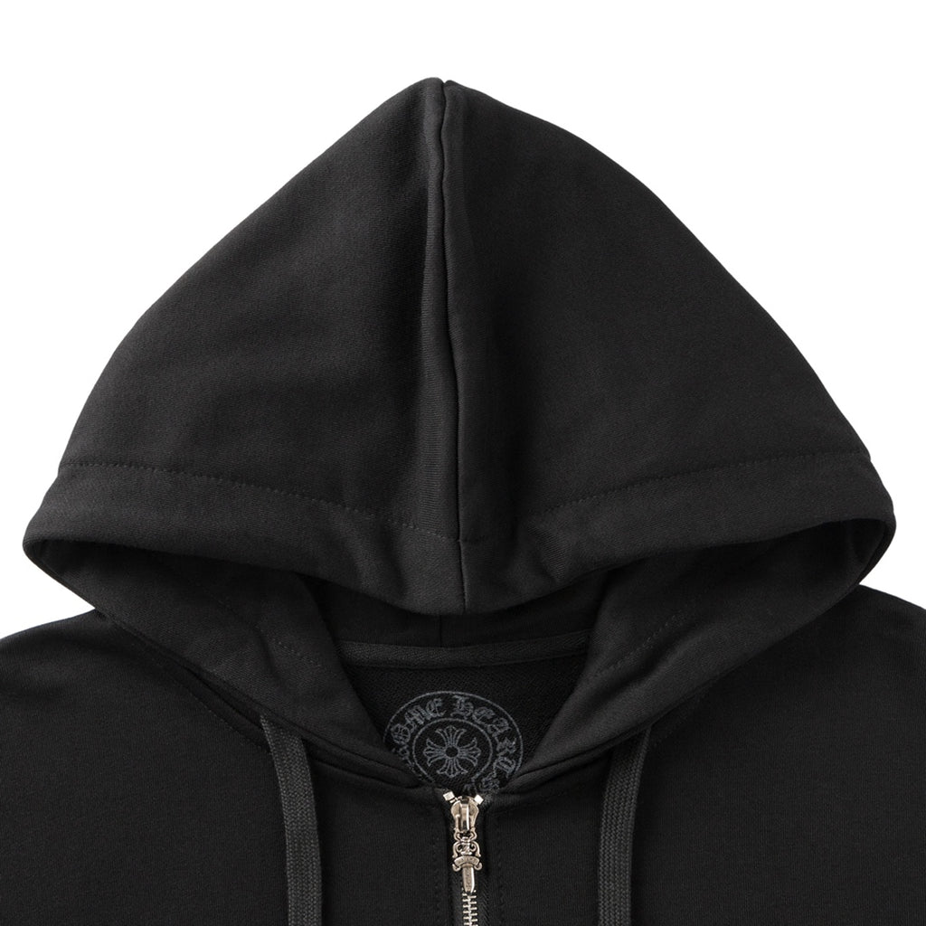 Red Horse Shoe Logo Black Full Zip Hoodie™