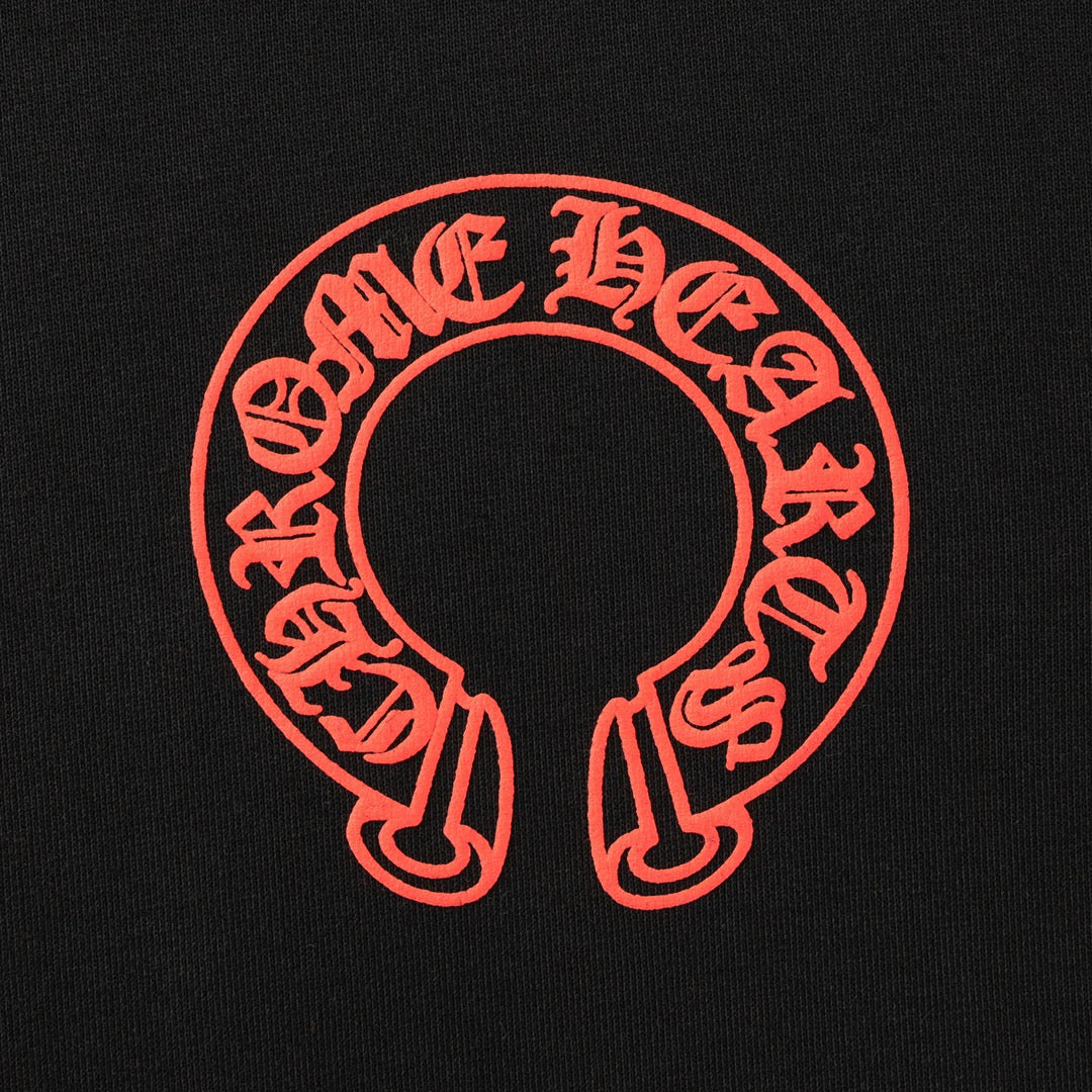 Red Horse Shoe Logo Black Full Zip Hoodie™