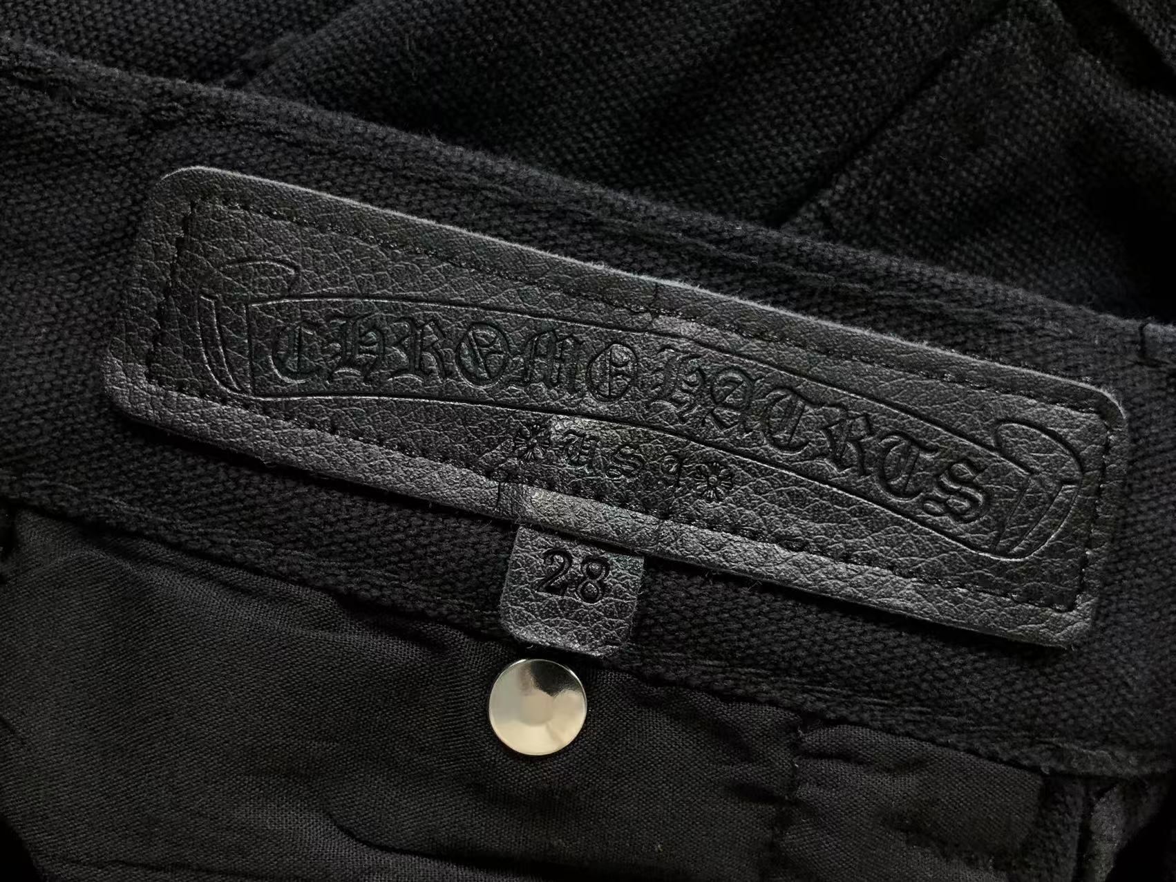 Black Cross Patch Black Carpenter Pants™