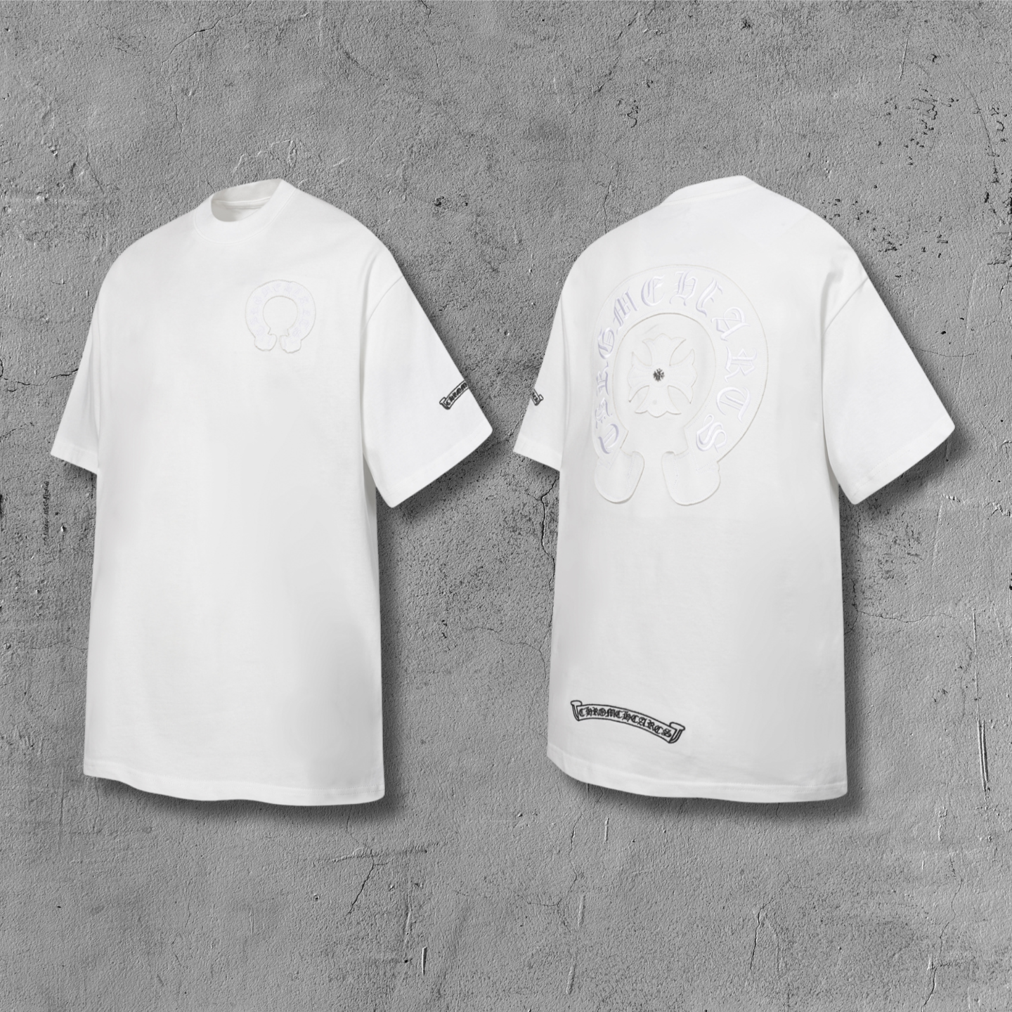 Tonal Horseshoe White T-Shirt™
