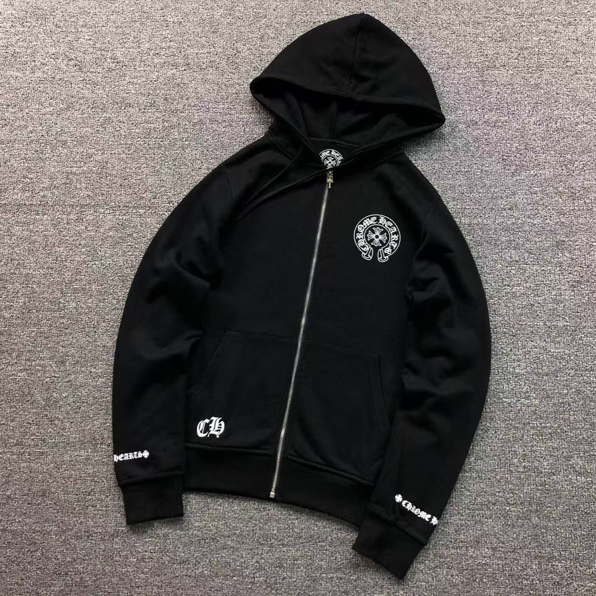 Horseshoe Los Angeles Black Full Zip Hoodie™