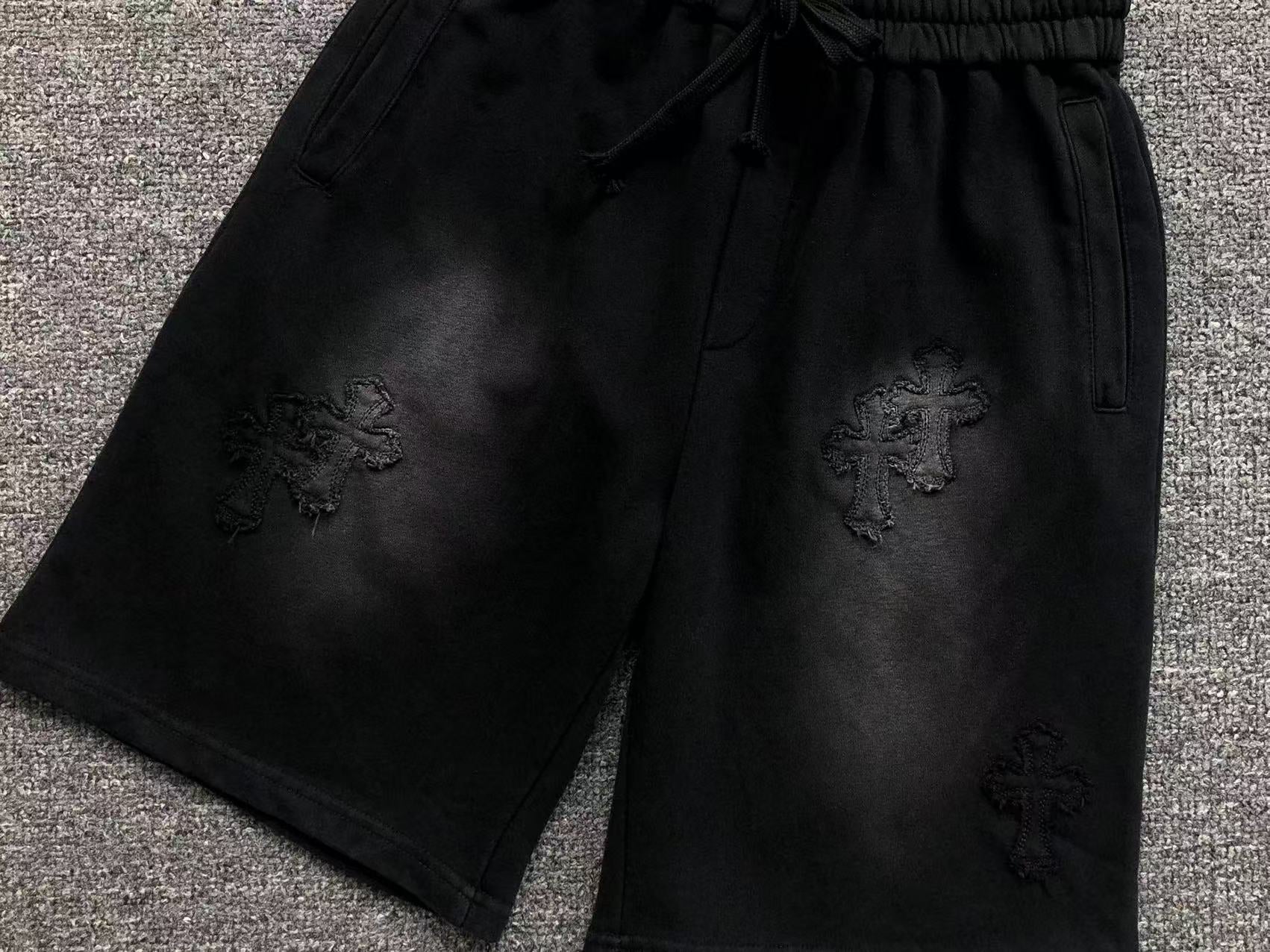 Faded Fabric Black Sweatshorts™