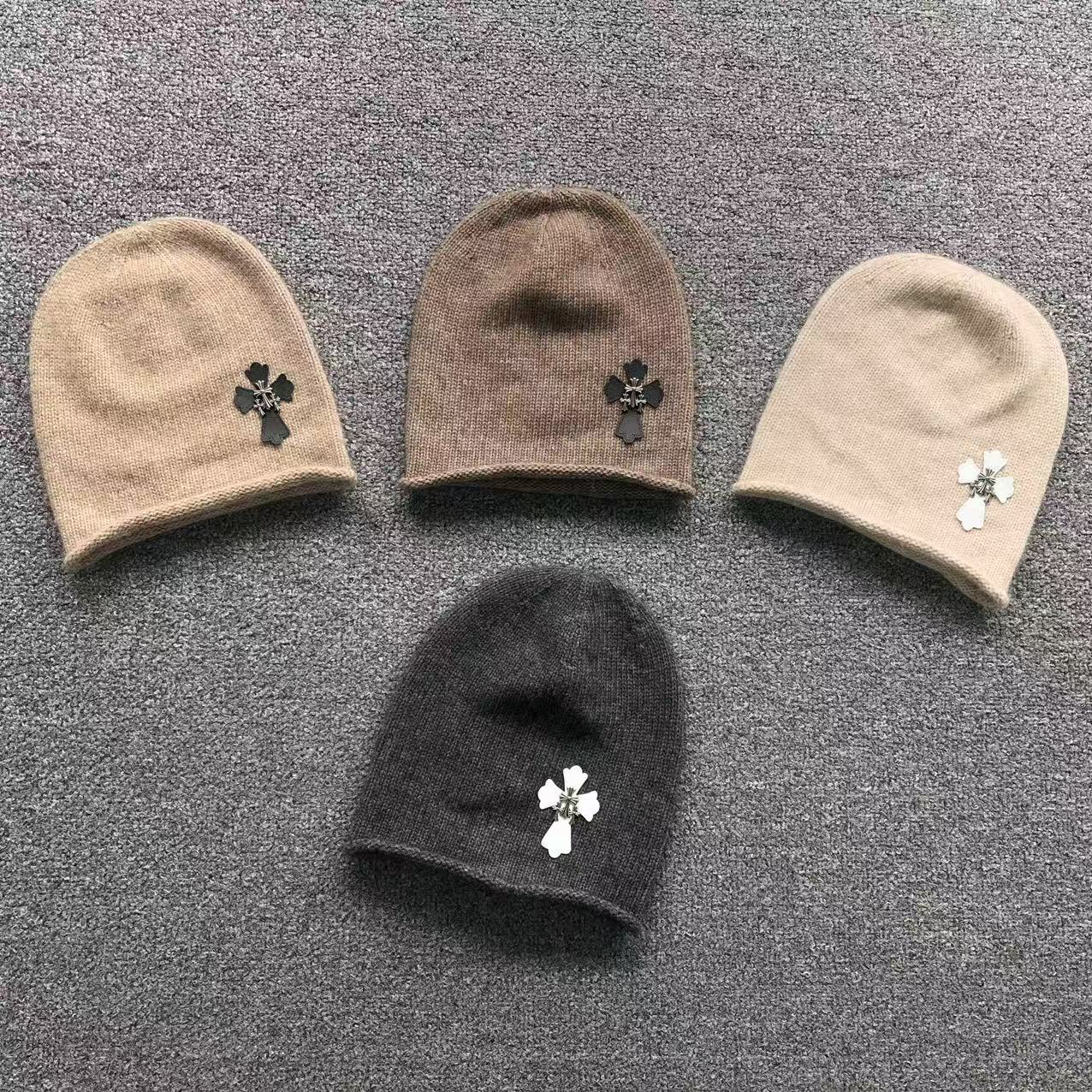 Leather & Metallic Cross Knit Beanie™
