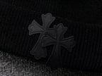 Double Leather Cross Wool Beanie™