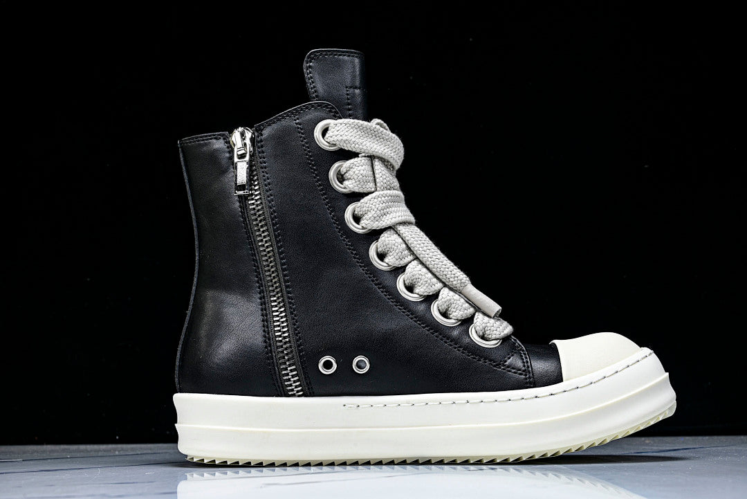 Jumbo Laced High "Black Milk Leather"