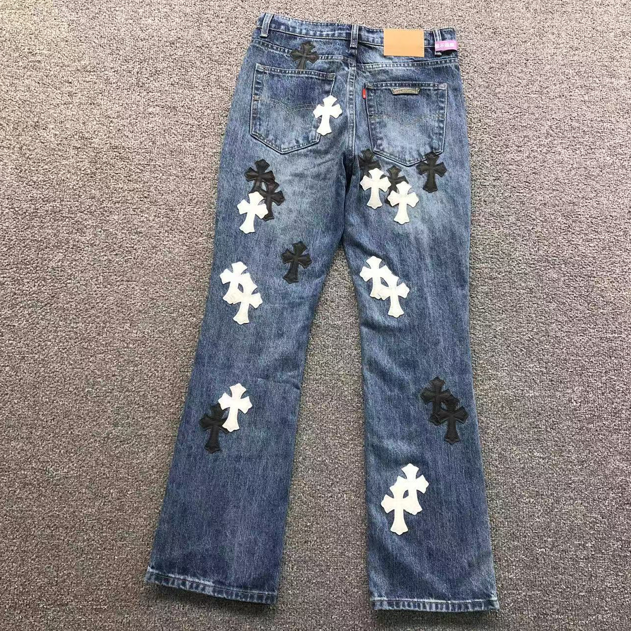 Black & White Cross Patch Denim Jeans™