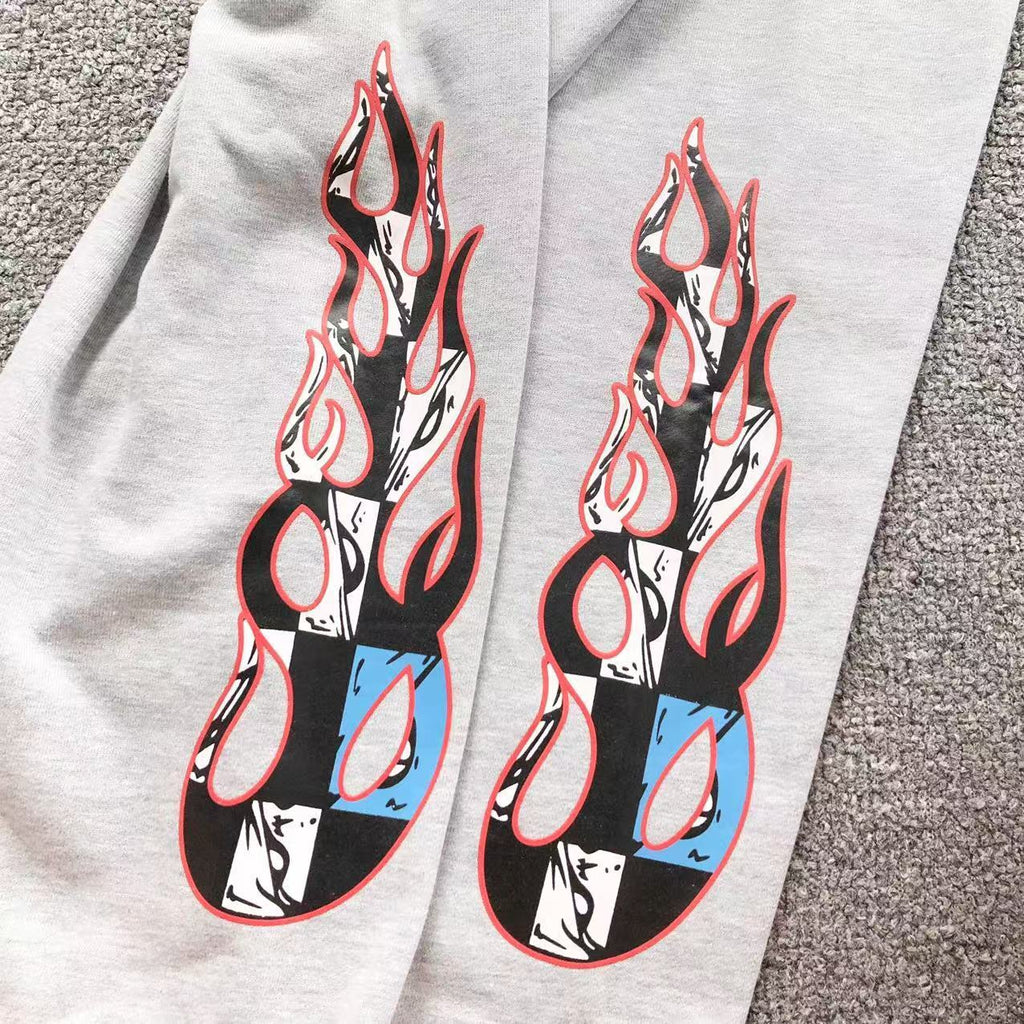 M-Boy Flames Grey Sweatpants™