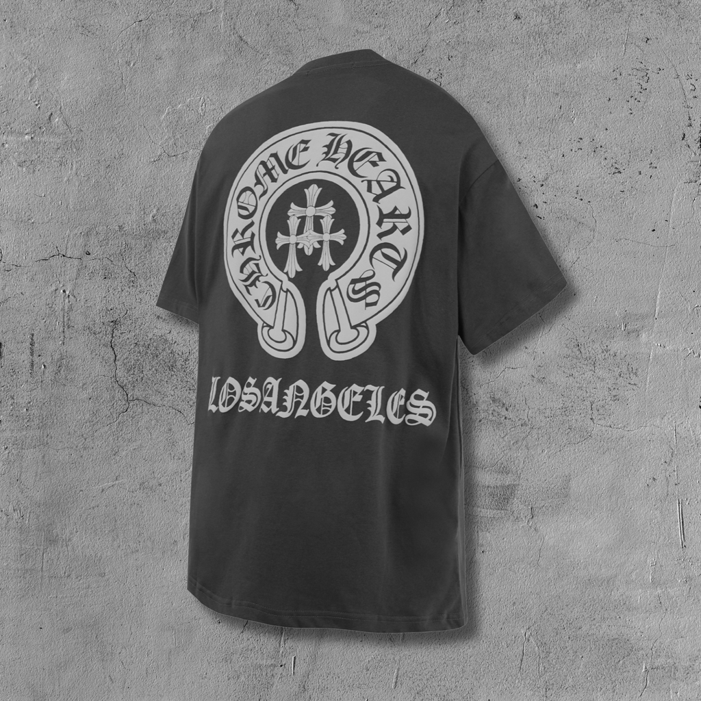 Triple Cross Horseshoe Los Angeles Gray T-Shirt™
