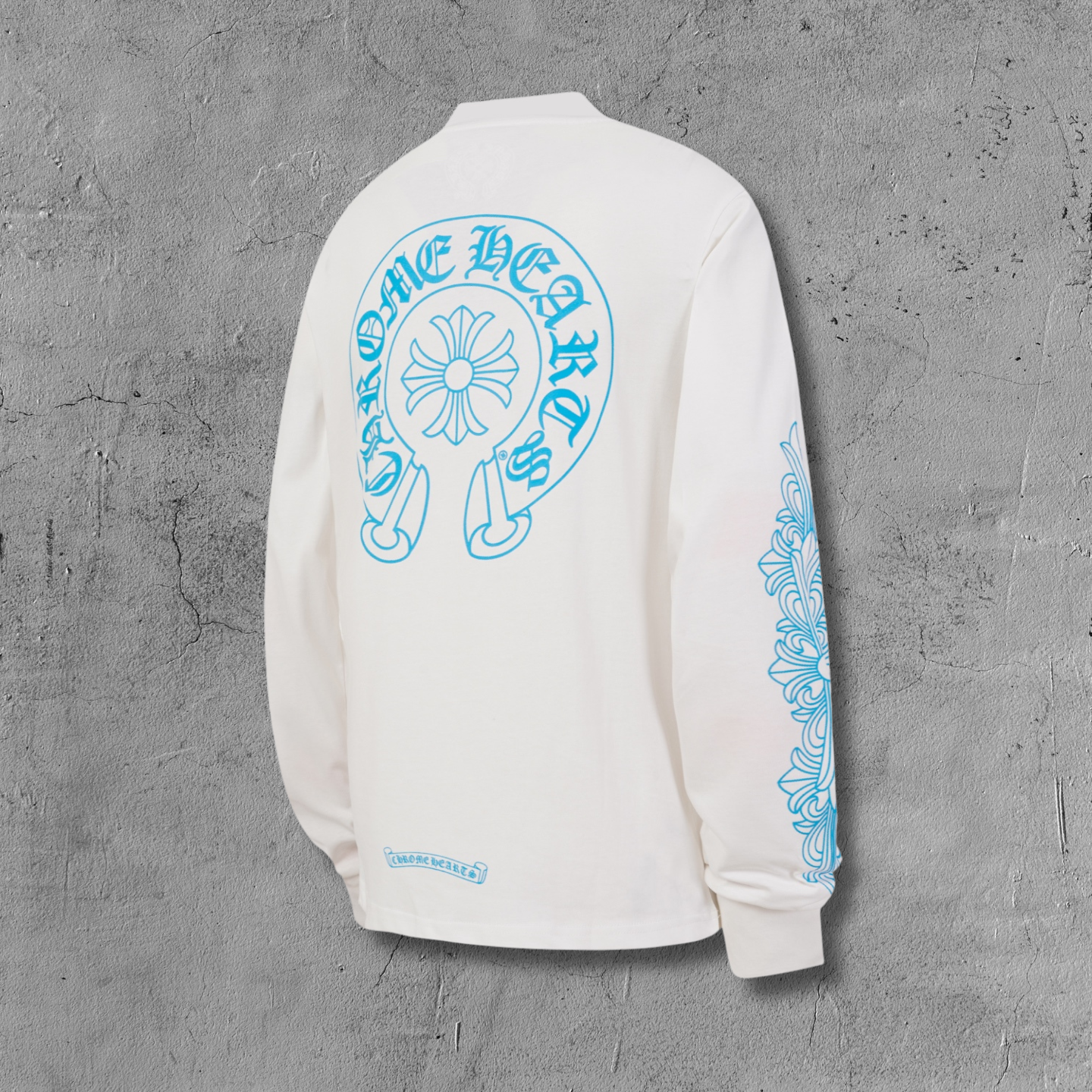 Blue Horseshoe Pocket White Long Sleeve™