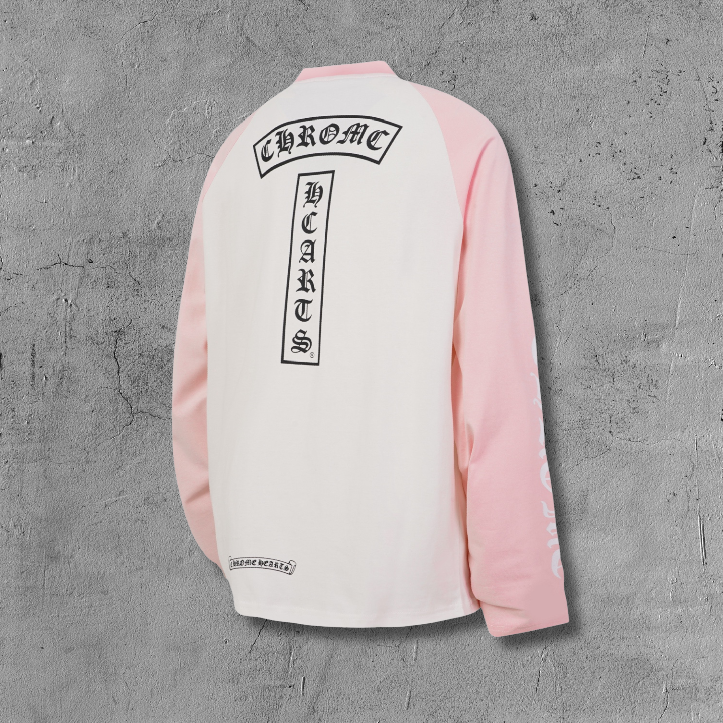 Typography Logo Pink & White Long Sleeve™