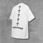 Vertical Cross Horseshoe Logo White T-Shirt™