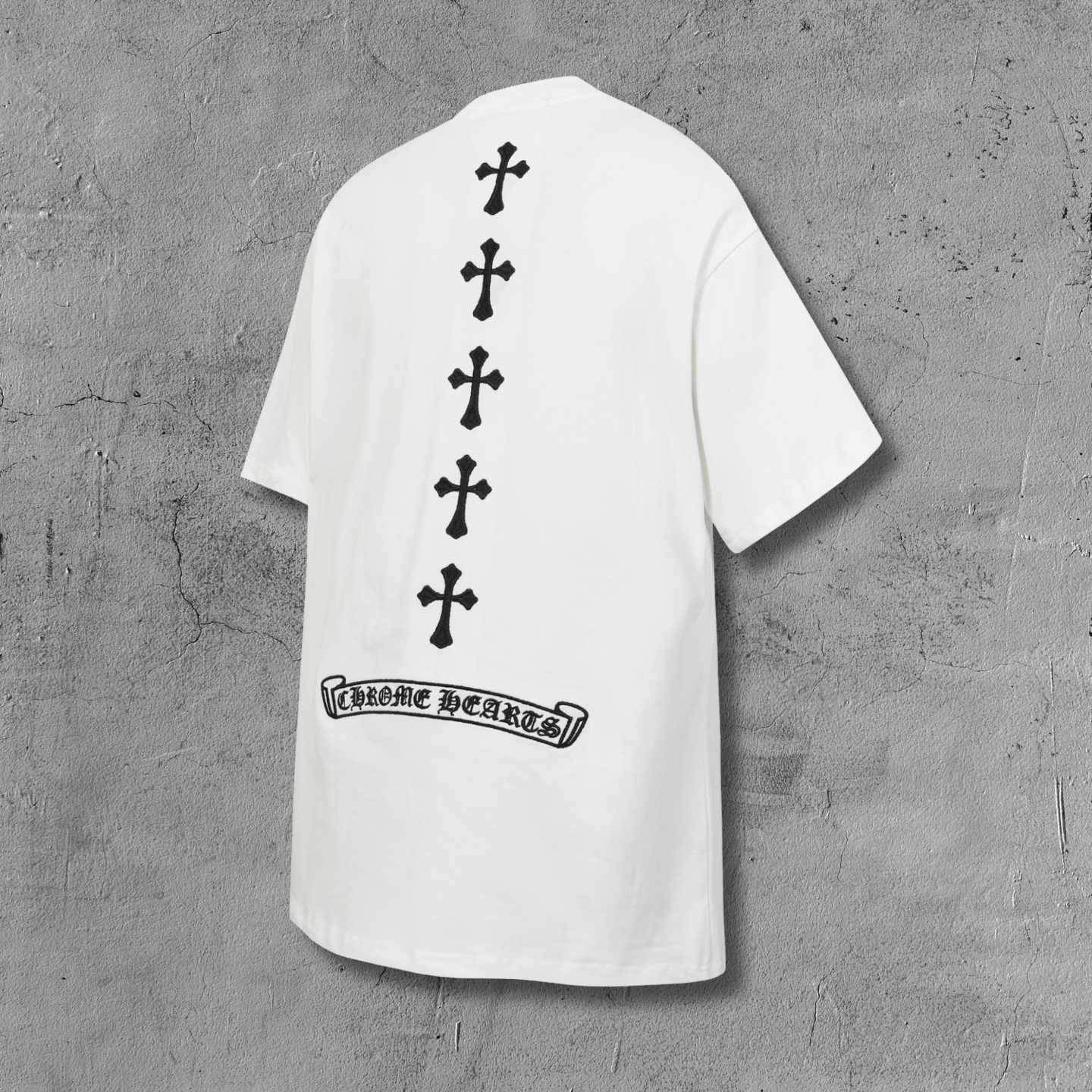 Vertical Cross Horseshoe Logo White T-Shirt™