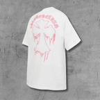Pink & White Embroidered Cross White T-Shirt™