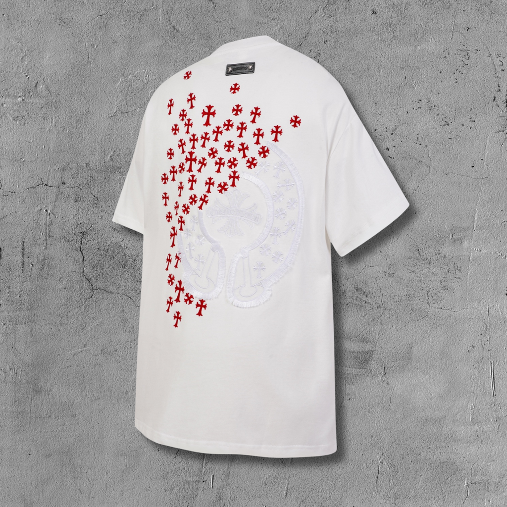 Red Cross Scatter White T-Shirt™