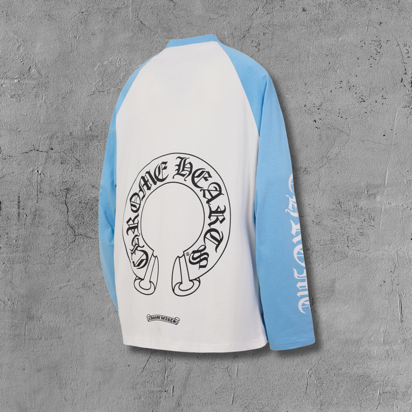 Typography Logo Light Blue & White Long Sleeve™