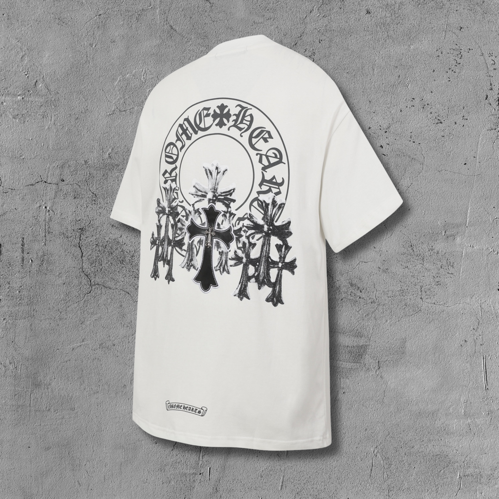 Cemetery Cross Patch White T-Shirt™