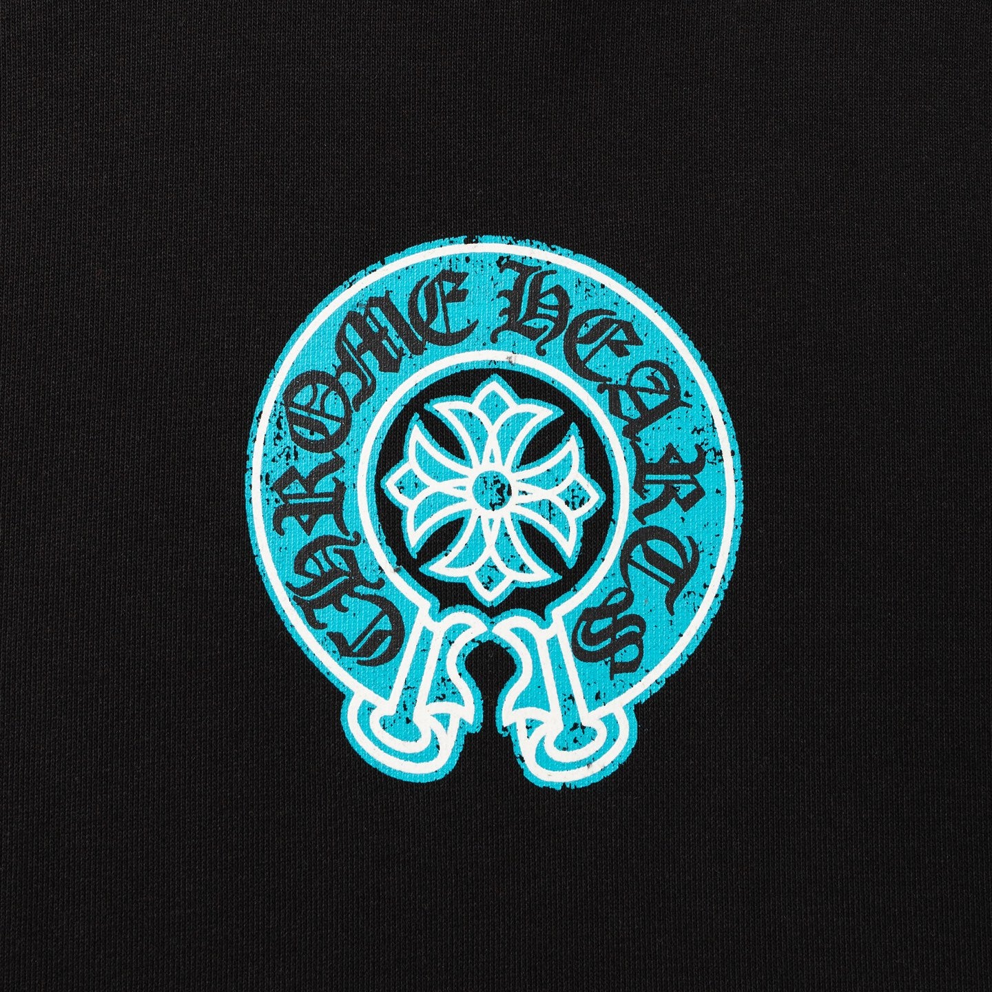 Blue Horse Shoe Logo Black Hoodie™