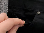 Black & Leopard Cross Patch Black Carpenter Pants™
