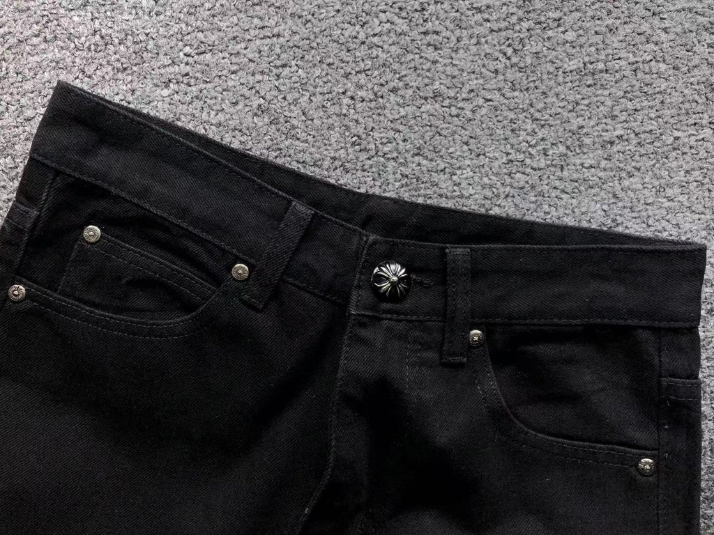 Purple & Leopard Cross Patch Black Jeans™