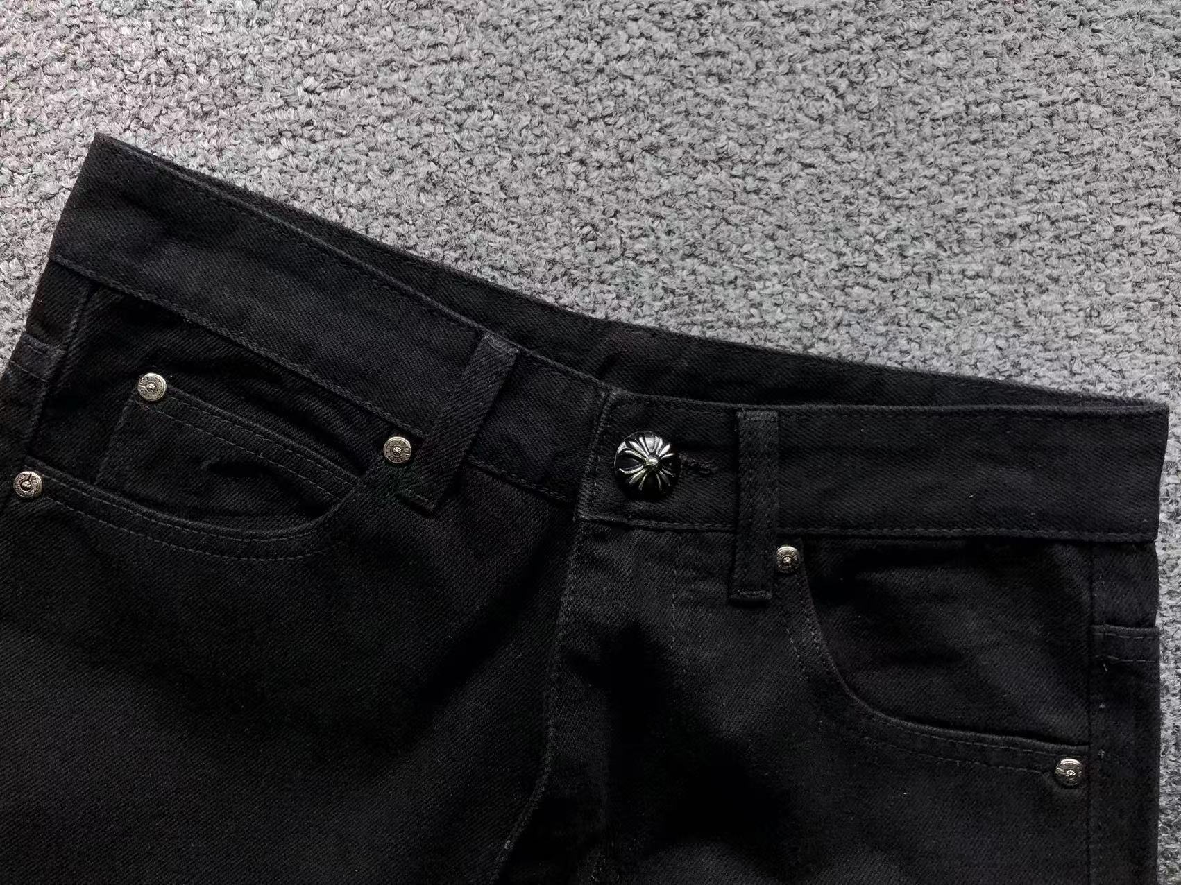 Purple & Leopard Cross Patch Black Jeans™