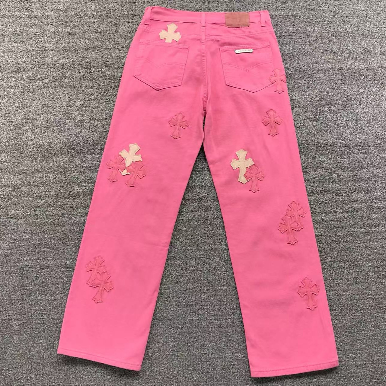Double Pink Cross Patch Pink Denim Jeans™