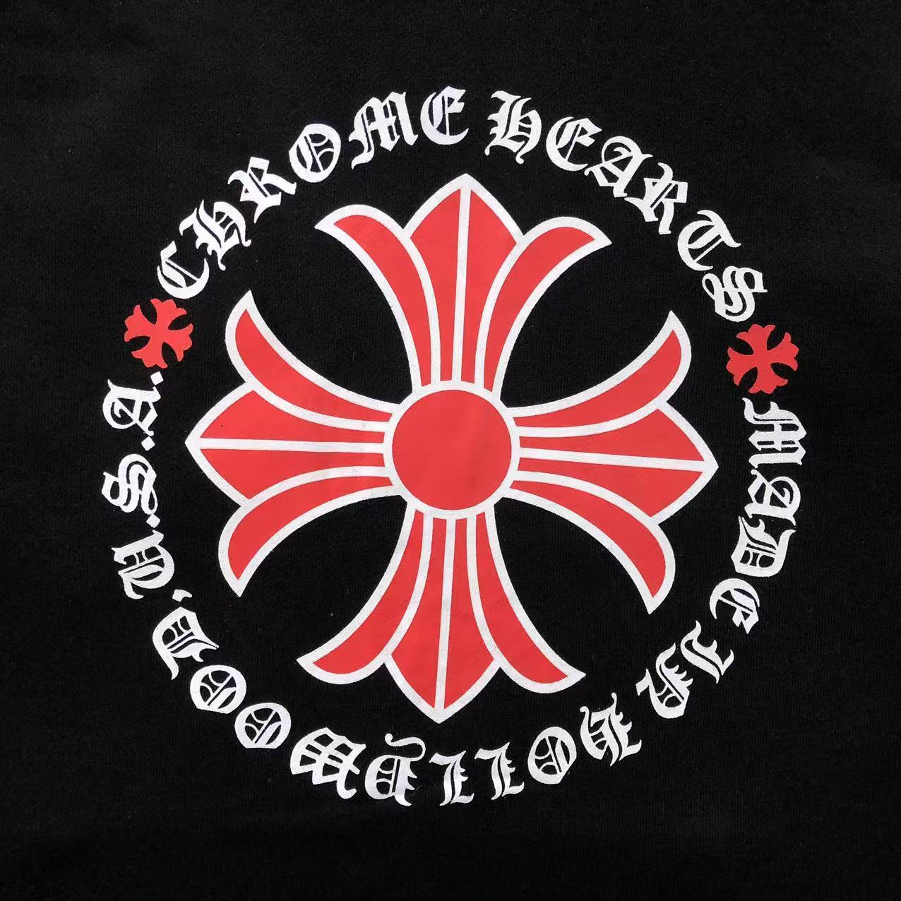 Red Cross Emblem Black Full Zip Hoodie™